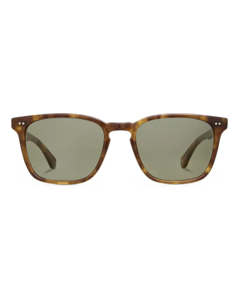 Garrett Leight Earvin Sonnenbrille in Schildpattoptik - Braun Braun