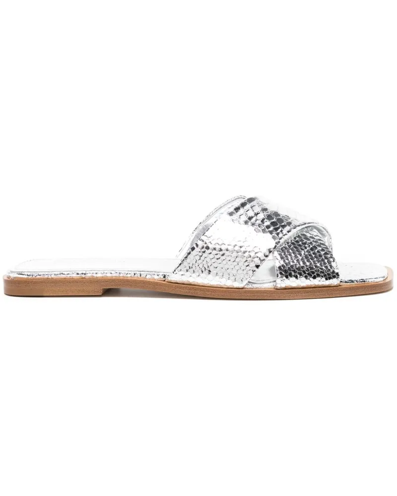 Paris Texas Montecarlo Sandalen im Metallic-Look Silber