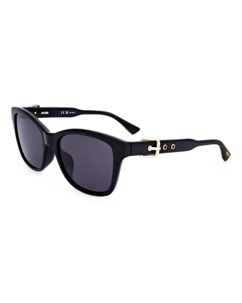 Moschino buckle-detail square-frame sunglasses - Schwarz Schwarz