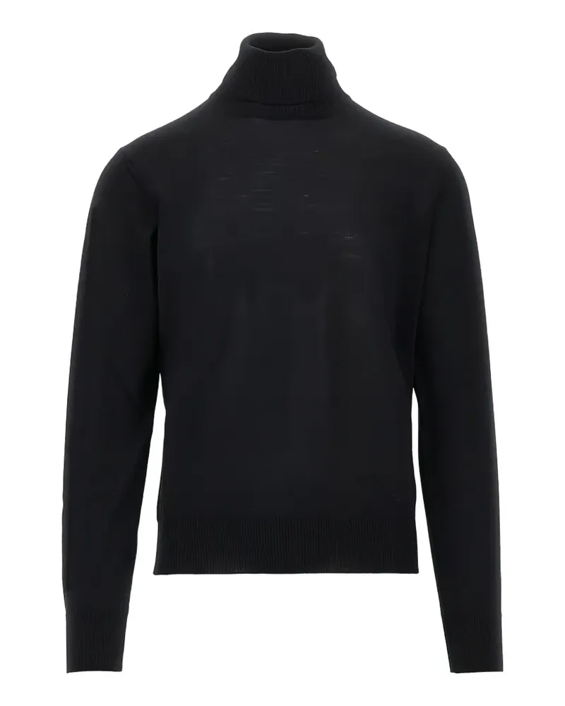 Emporio Armani roll-neck wool sweater - Schwarz Schwarz