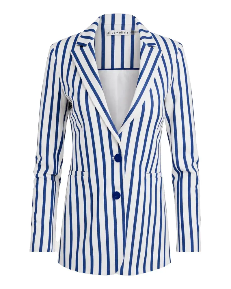 Alice + Olivia Sakko mit Längsstreifen - Weiß Weiß