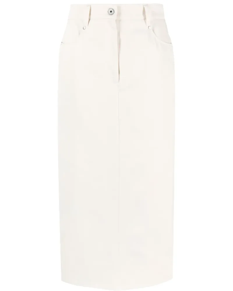 Brunello Cucinelli Maxirock in A-Linie - Nude Nude