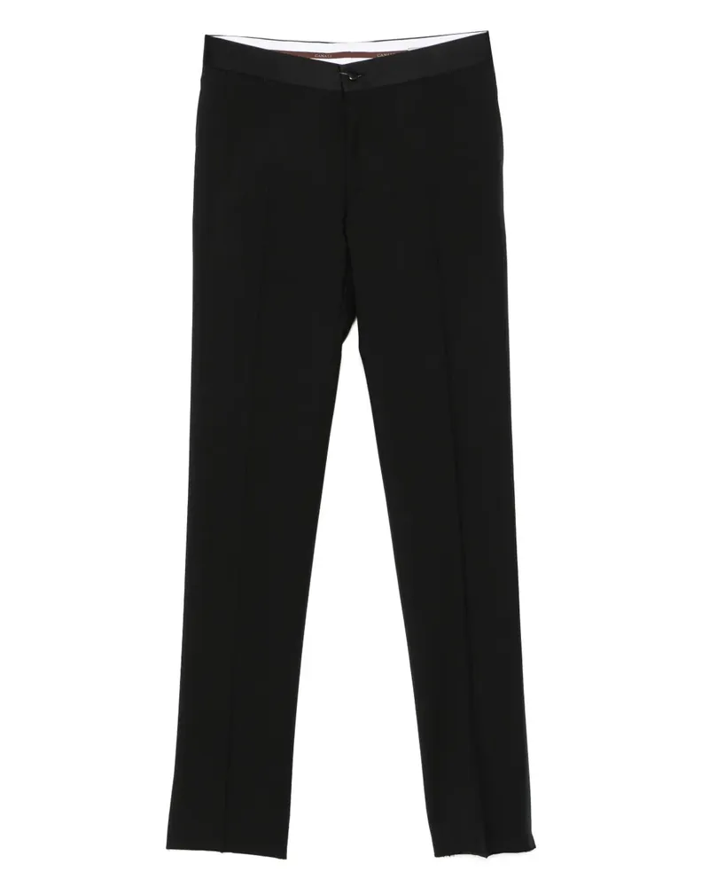 Canali Hose mit Bügelfalten - Schwarz Schwarz