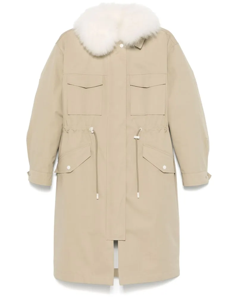 Yves Salomon Parka mit Pelzdetail - Nude Nude