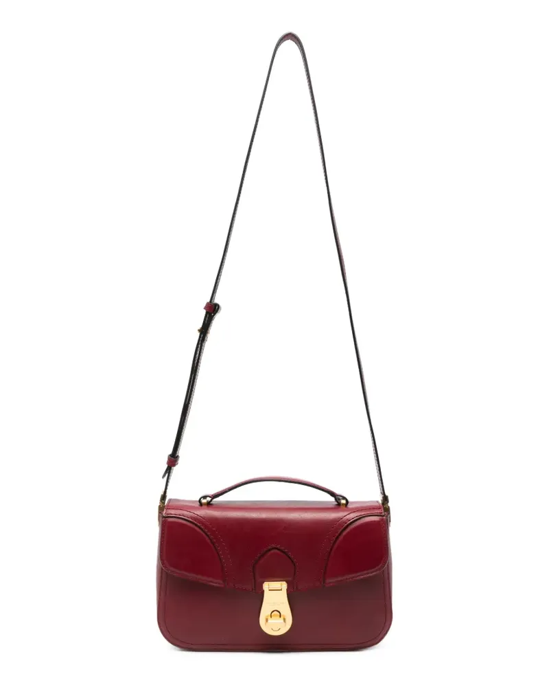 The Bridge Schultertasche aus Leder - Rot Rot