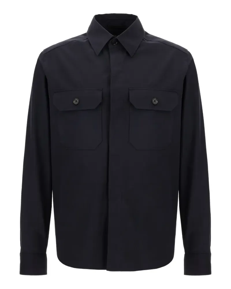 Ermenegildo Zegna flap-pocket shirt jacket - Blau Blau