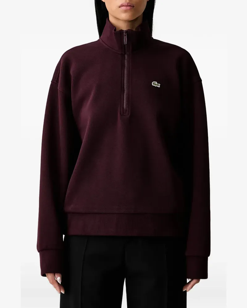 Lacoste zip-up piqué sweatshirt - Rot Rot