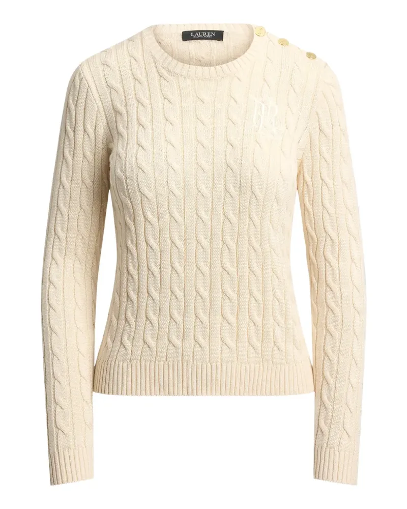 Ralph Lauren cable-knit button-detail sweater - Nude Nude