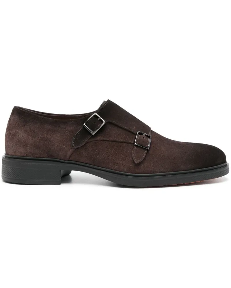 Santoni Monk-Schuhe aus Wildleder - Braun Braun