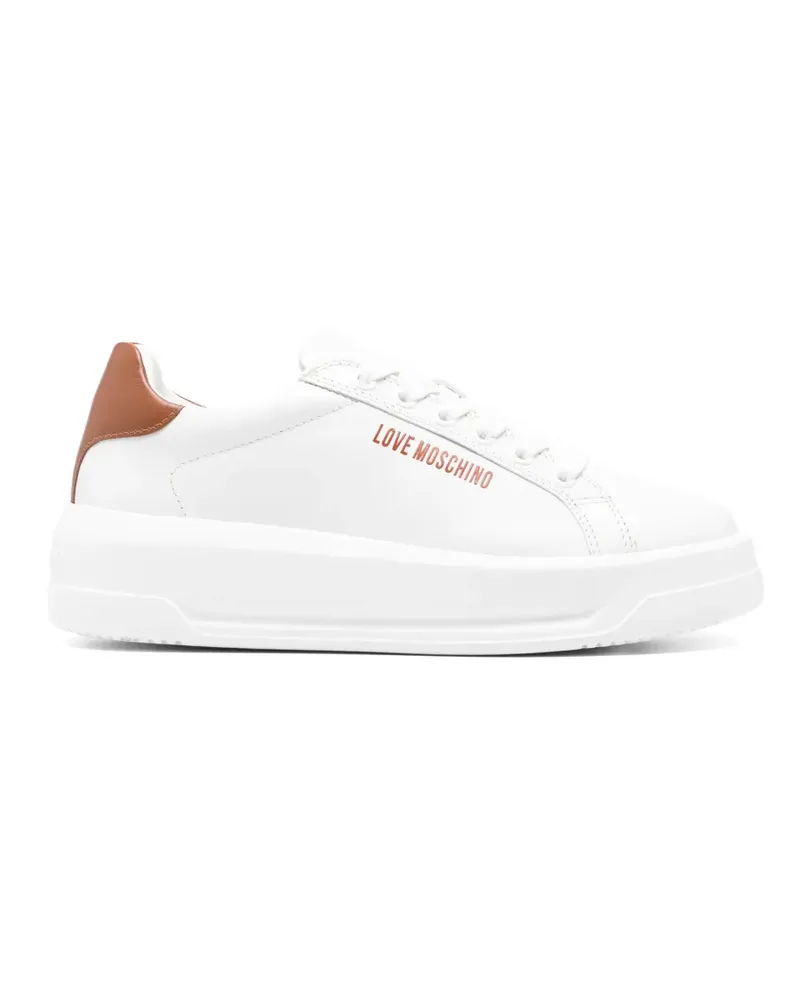 Moschino Sneakers mit Kontrasteinsatz - Weiß Weiß