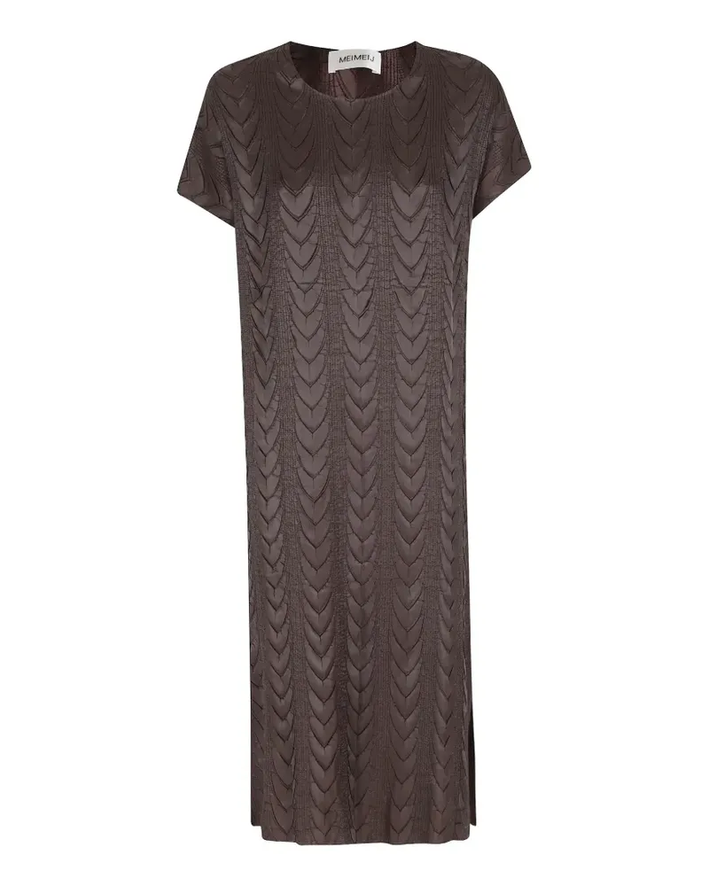 MEIMEIJ textured short-sleeve dress - Braun Braun