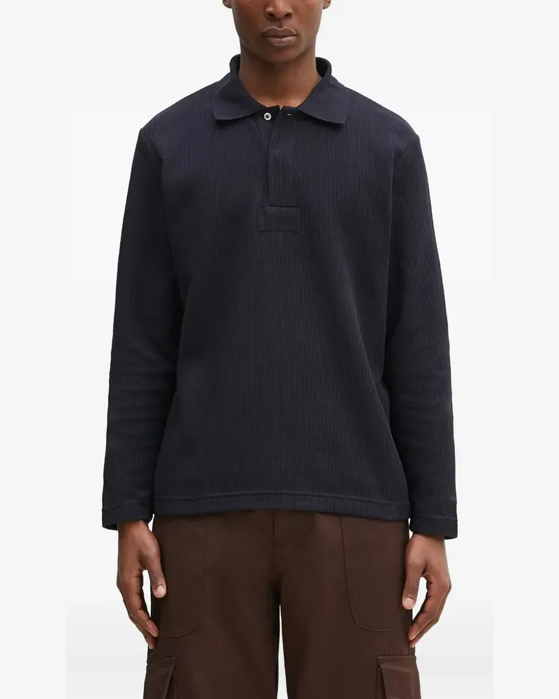 Norse Projects Geripptes Ruben Poloshirt - Blau Blau