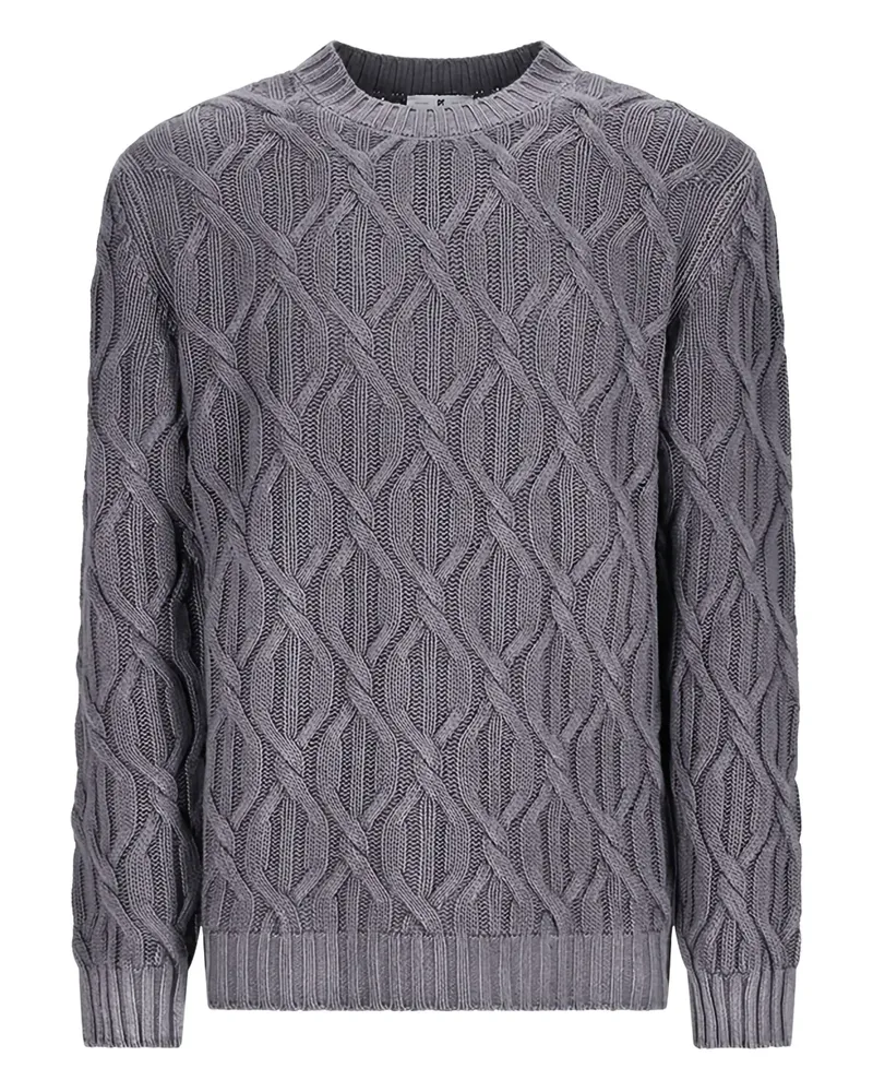 PT TORINO Pullover mit Zopfmuster - Grau Grau
