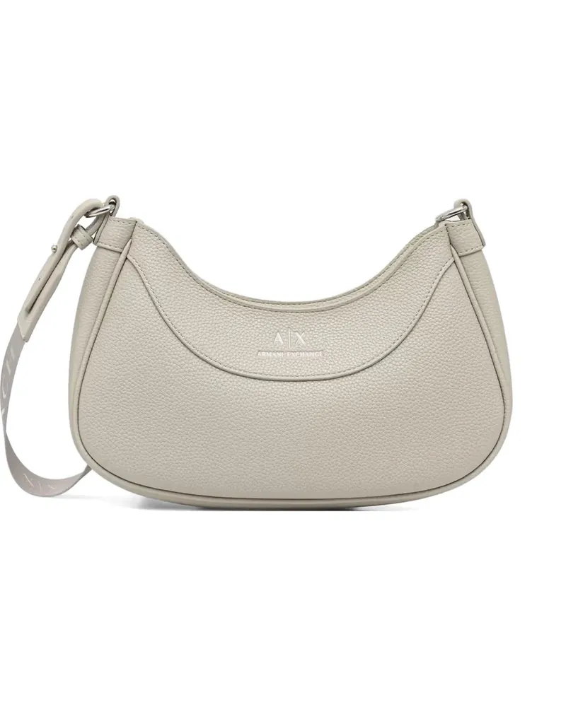 Armani Exchange Gekörnte Crescent Umhängetasche - Nude Nude