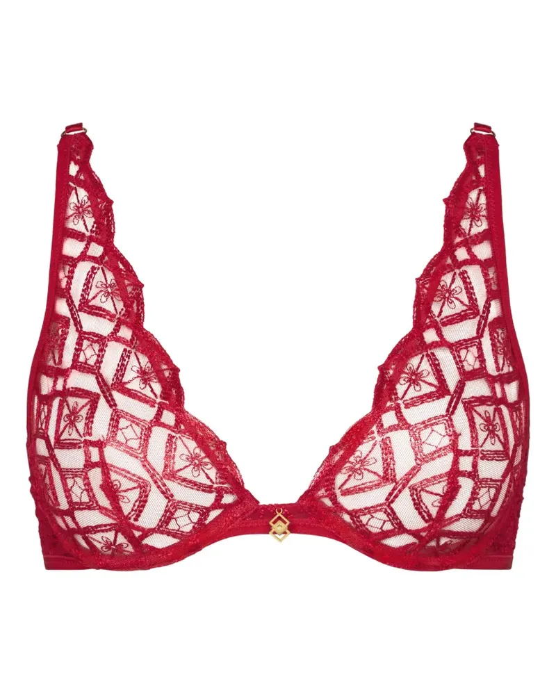 Aubade Sense of Illusion Triangel-BH mit tiefem Ausschnitt - Rot Rot