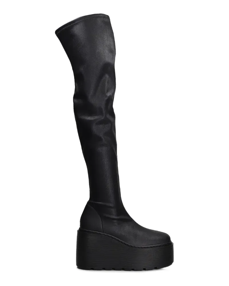Vic Matié Overknee-Stiefel mit Plateau - Schwarz Schwarz