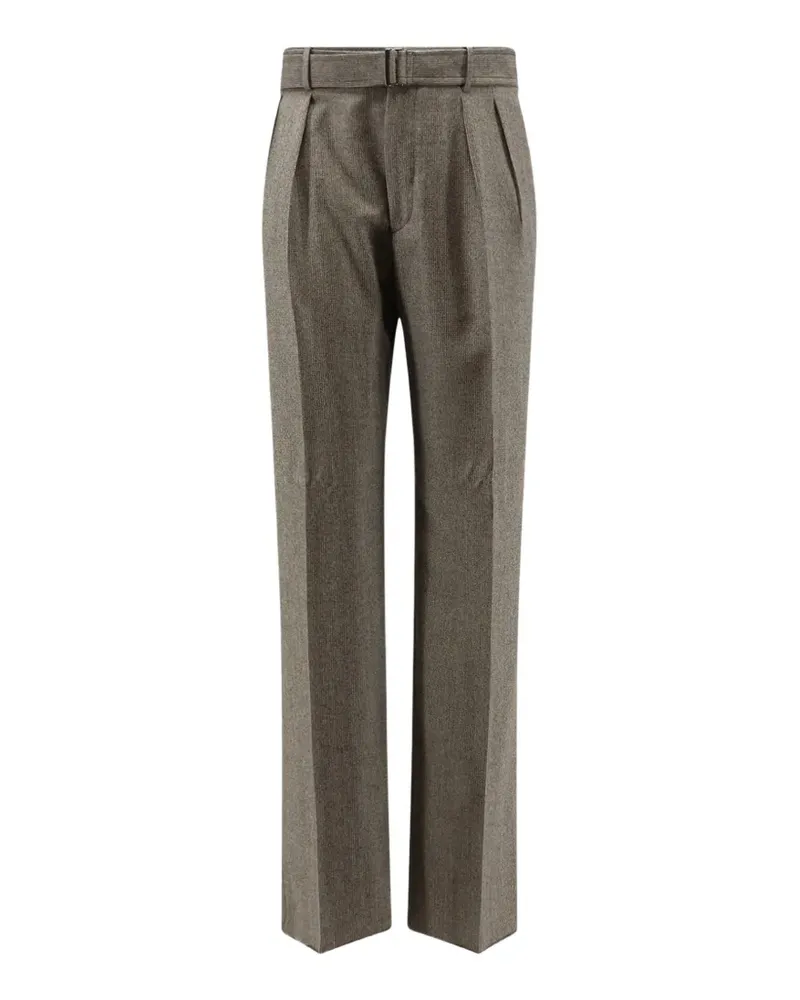 Tagliatore Bundfaltenhose mit Gürtel - Braun Braun