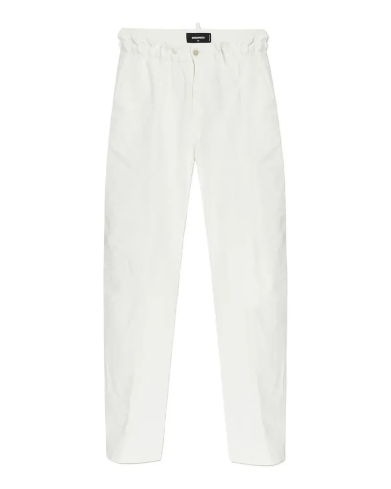 Dsquared2 elasticated-waistband tapered trousers - Weiß Weiß