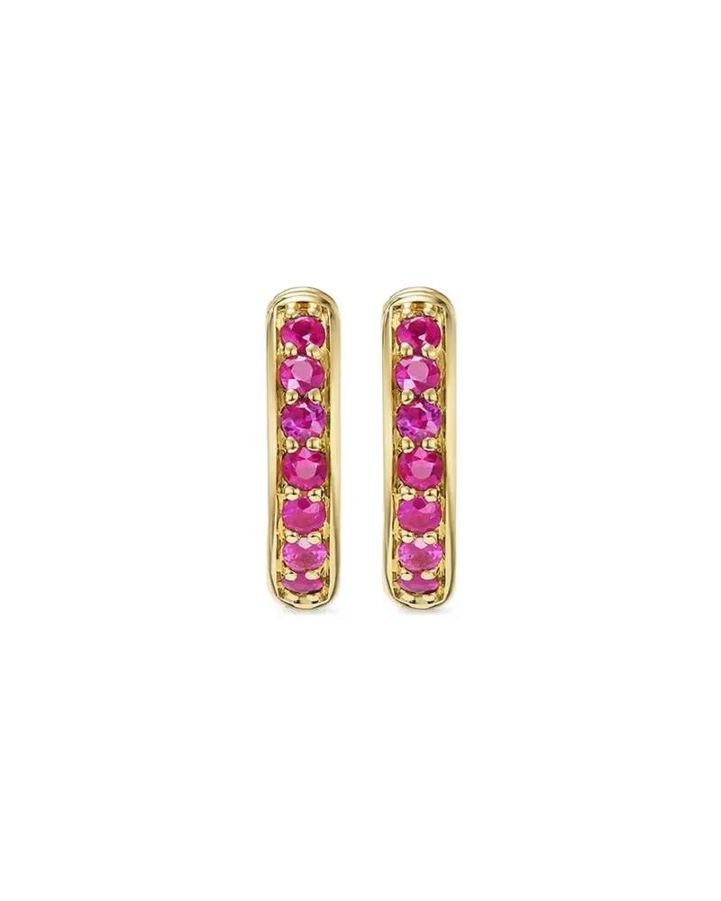 David Yurman 18kt Petit Pavé Gelbgoldcreolen Gold