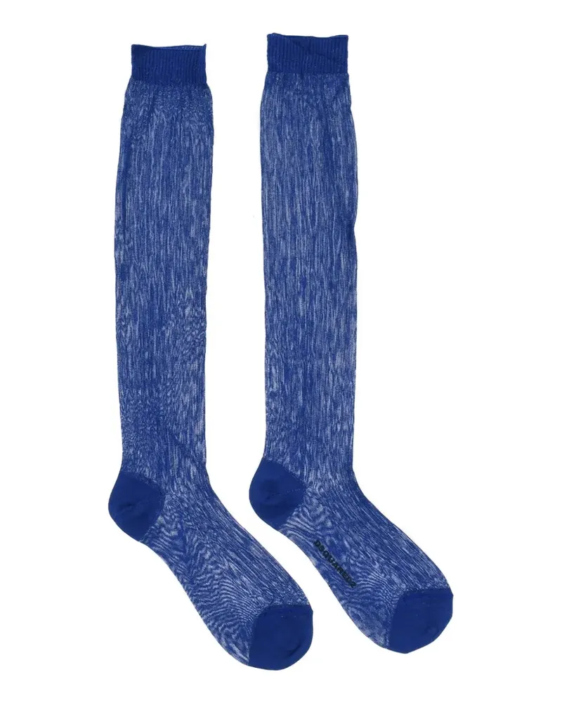 Dsquared2 Long Ribbed Socks - Blau Blau