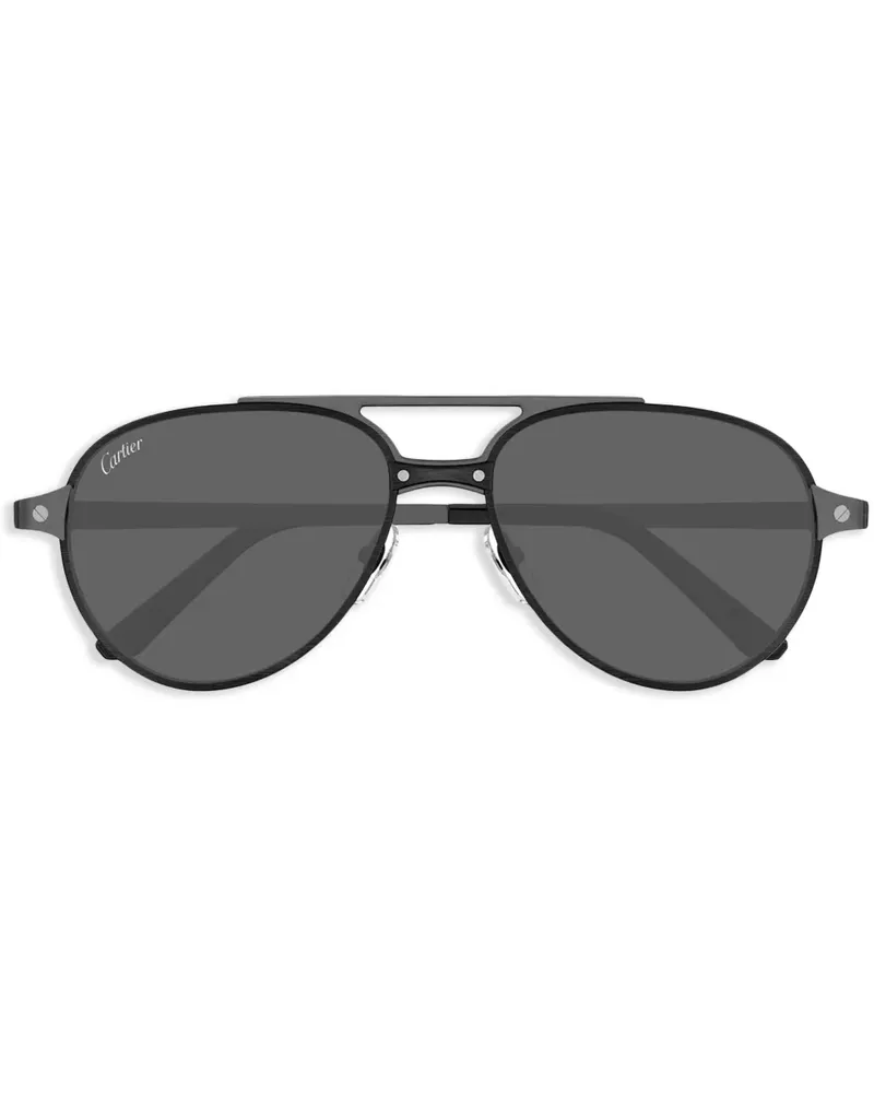 Cartier Santos de Cartier Sonnenbrille - Schwarz Schwarz