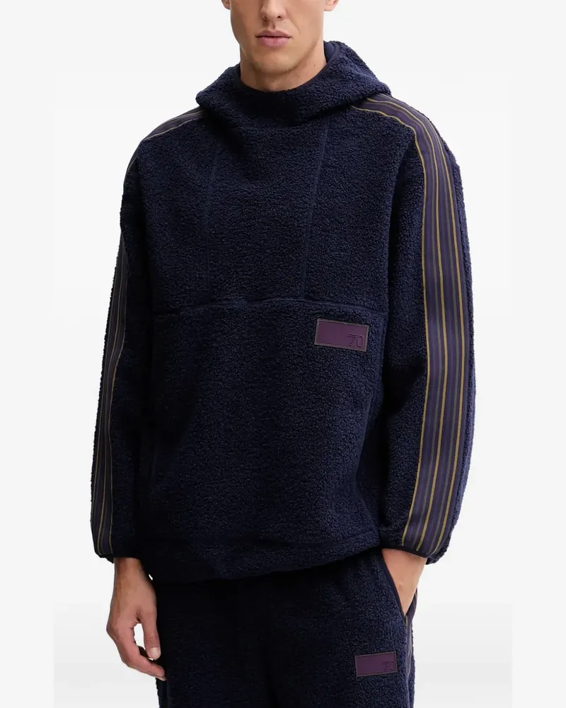 EA7 Gestreifter Hoodie - Blau Blau