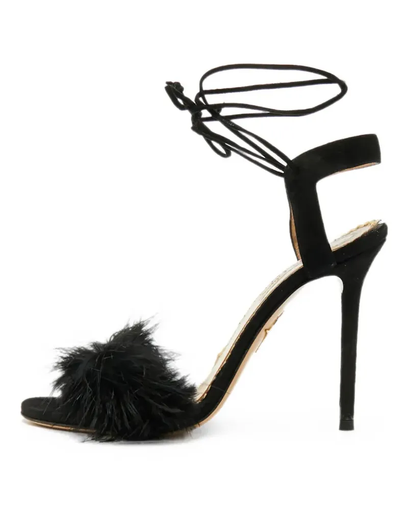 Charlotte Olympia Salsa feather sandals - Schwarz Schwarz
