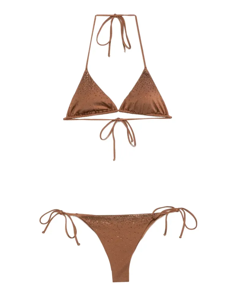MC2 Saint Barth Bikini mit Kristallen - Braun Braun