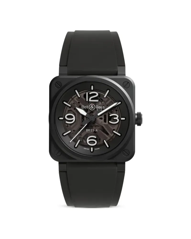 Bell & Ross BR-03 Skeleton Black Ceramic 41mm - Schwarz Schwarz