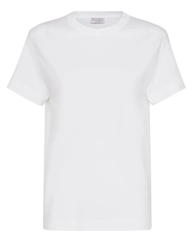 Brunello Cucinelli T-Shirt mit Borten - Weiß Weiß