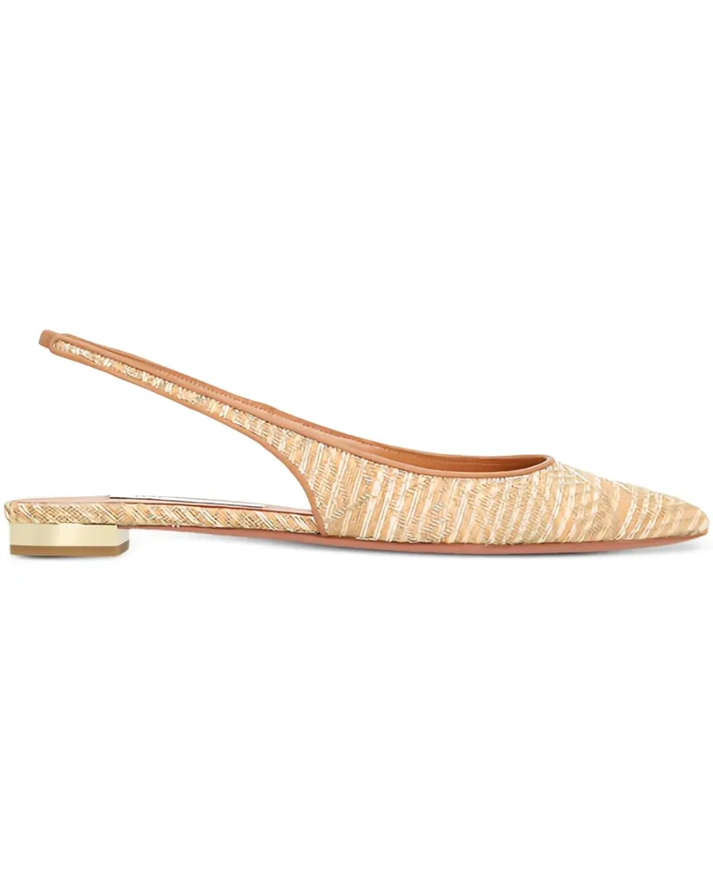 Aquazzura Gewebte Purist Slingback-Pumps - Nude Nude