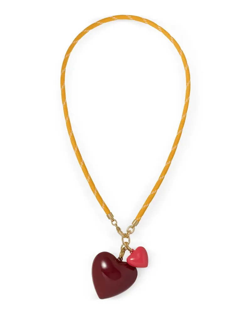 Roxanne Assoulin Happy Cord heart-pendant necklace - Braun Braun
