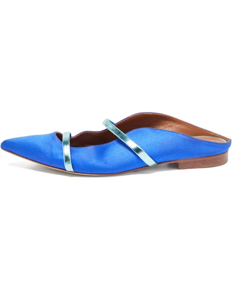 Malone Souliers Pre-owned Maureen Mules aus Satin - Blau Blau