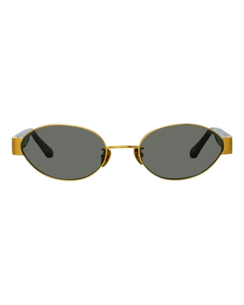 Linda Farrow Sadie oval-frame sunglasses - Gold Gold