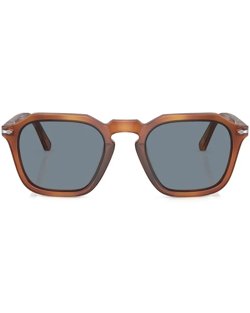 Persol Sonnenbrille mit eckigem Gestell - Braun Braun