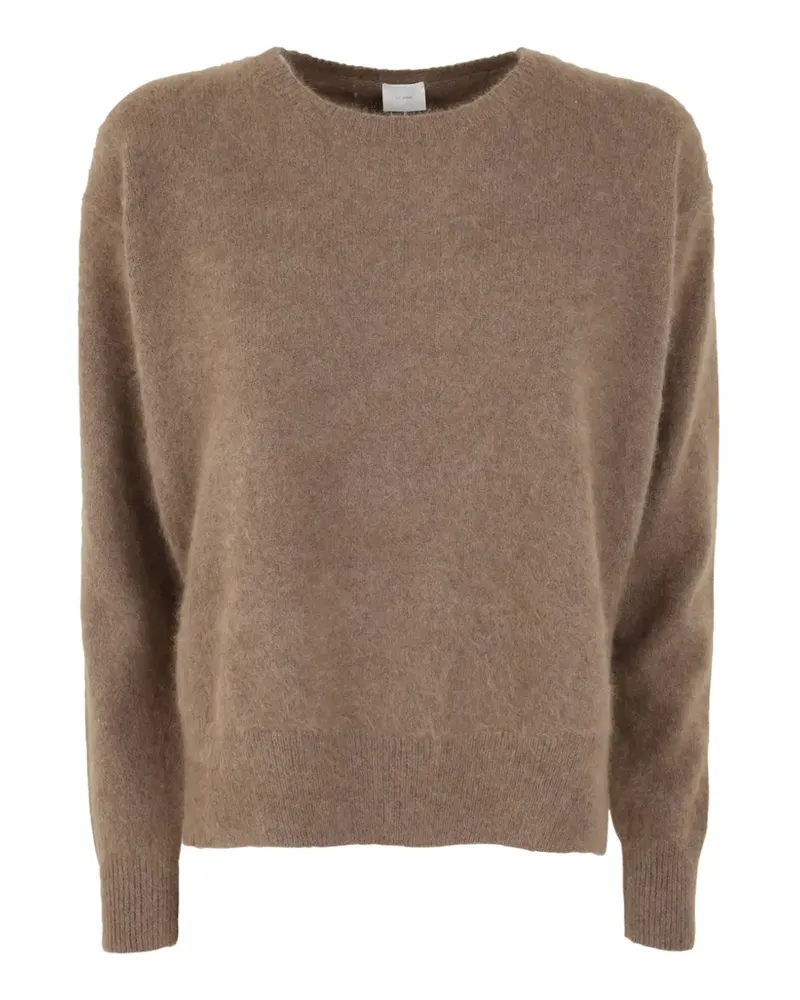 C.T.plage side-slit crew-neck sweater - Nude Nude