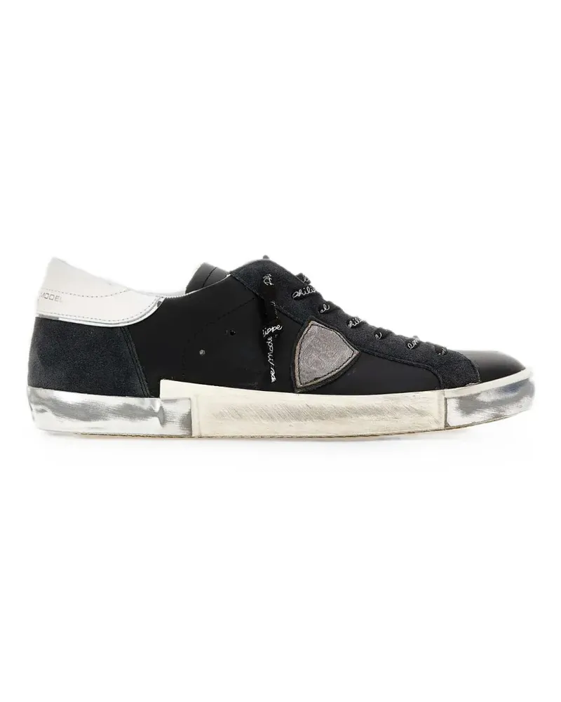 Philippe Model Prsx leather low-top sneakers - Schwarz Schwarz