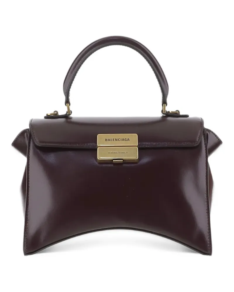 Balenciaga Kleine Hourglass Avenue Handtasche - Braun Braun