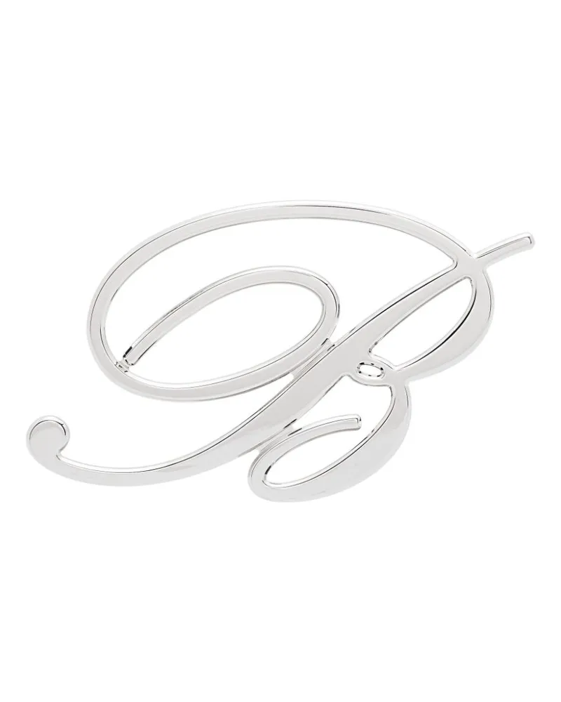 Blumarine Ohrring mit Logo-Schild - Silber Silber