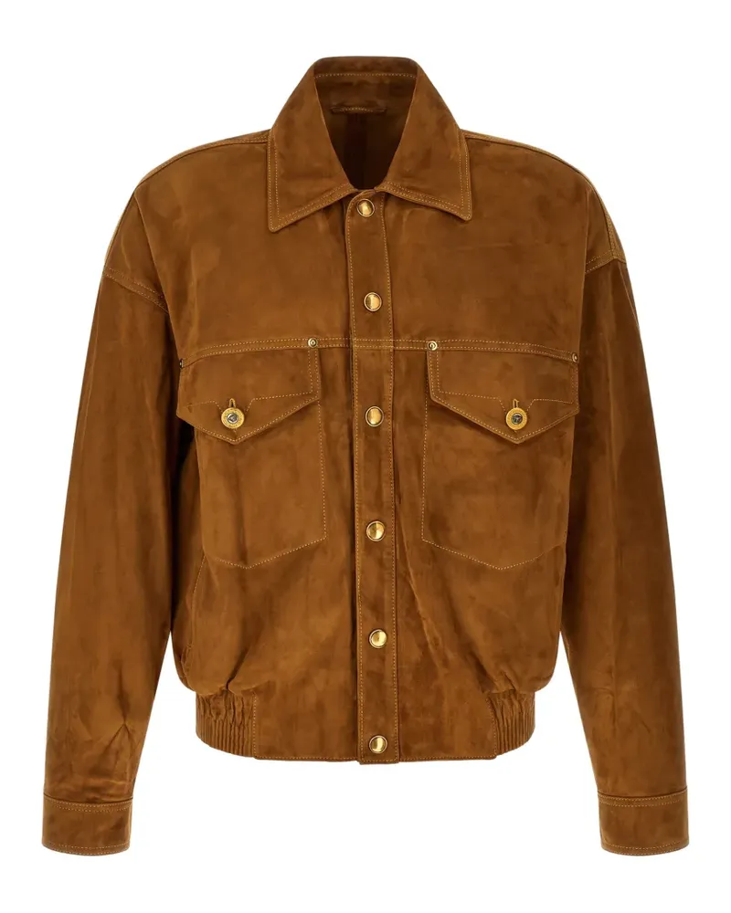 Versace Medusa suede jacket - Braun Braun