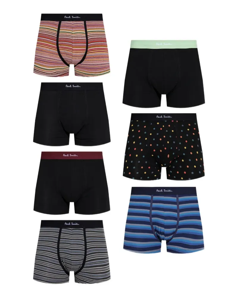 Paul Smith patterned boxers (set of seven) - Schwarz Schwarz