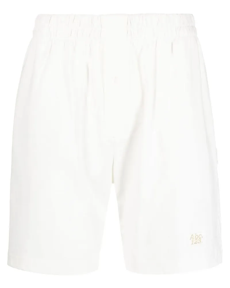 Abc. Lounge-Shorts mit Logo-Print - Weiß Weiß