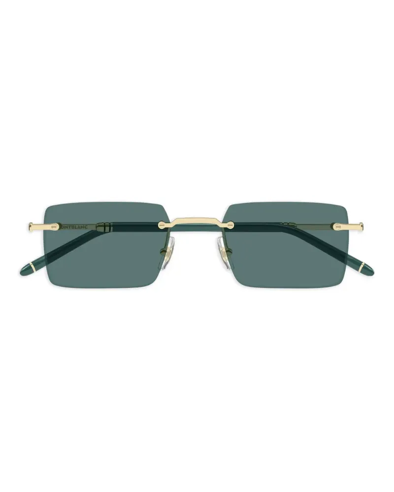 Montblanc rimless rectangle-frame sunglasses - Gold Gold