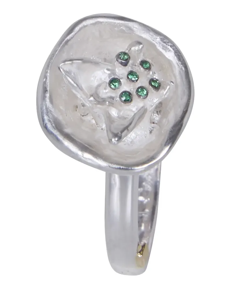 Rosa Maria emerald ring - Silber Silber