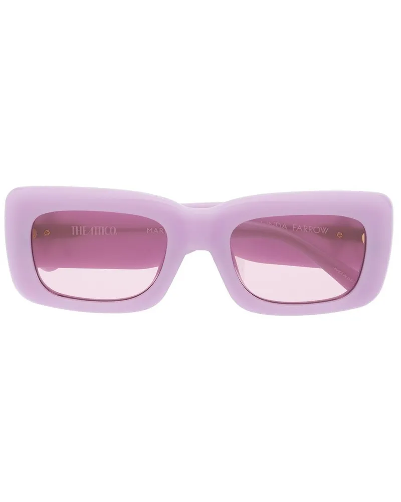 Linda Farrow Eckige Marfa Sonnenbrille Violett