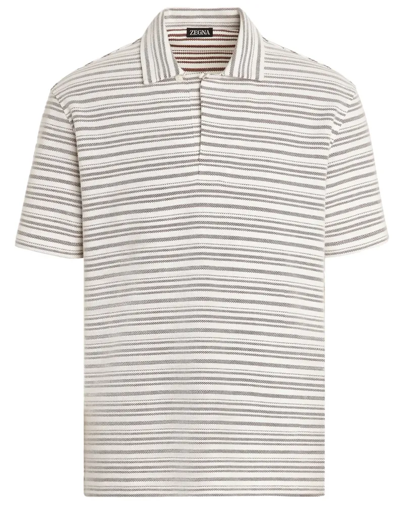 Ermenegildo Zegna Klassisches Poloshirt - Weiß Weiß