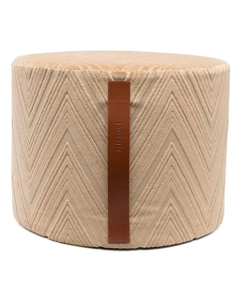 Missoni Home Basel Hocker mit Zylinderform - Nude Nude