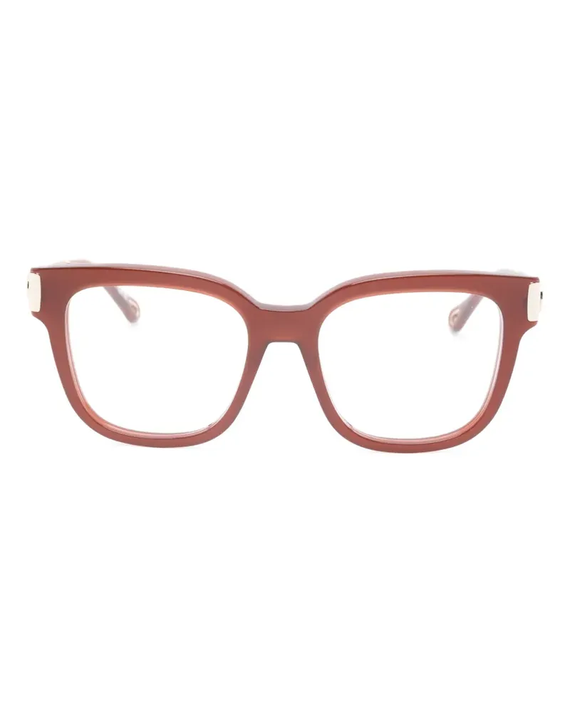 Chloé Brille mit eckigem Gestell - Braun Braun