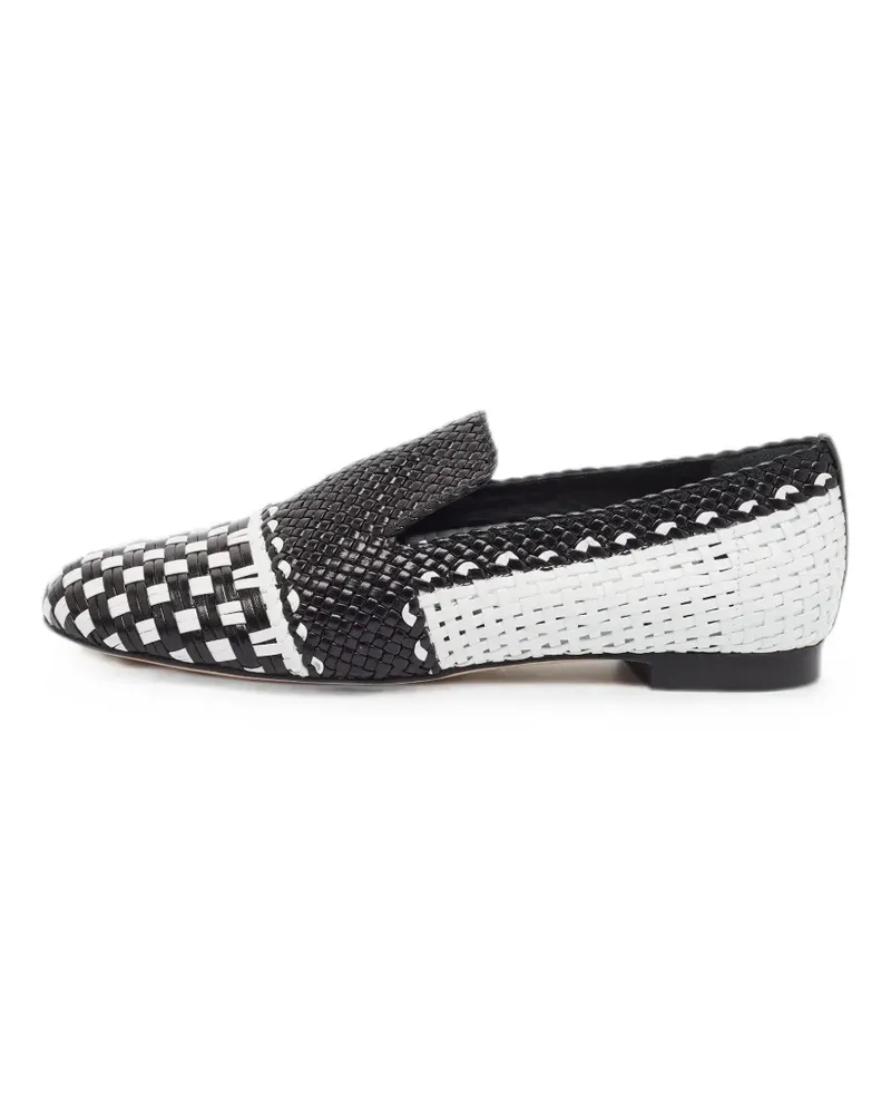 Stuart Weitzman Gewebte Riviera Loafer - Schwarz Schwarz