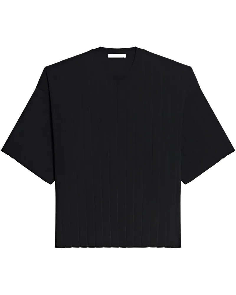 Helmut Lang Geripptes T-Shirt - Schwarz Schwarz
